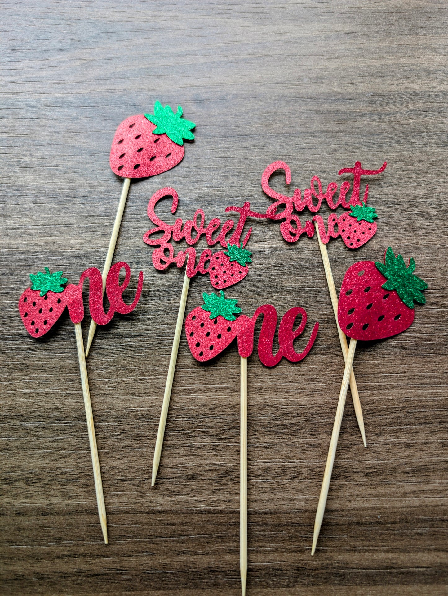 Sweet One Theme Cupcake Picks - 6pcs