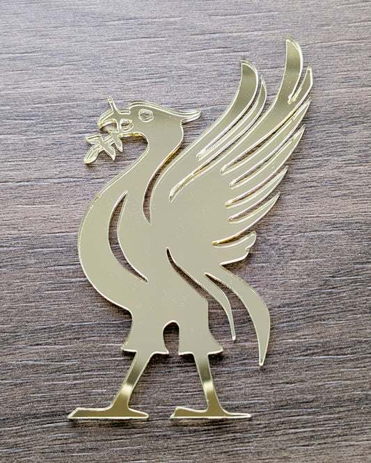 LFC Liver Bird Figure Gold Acrylic Cake Charm