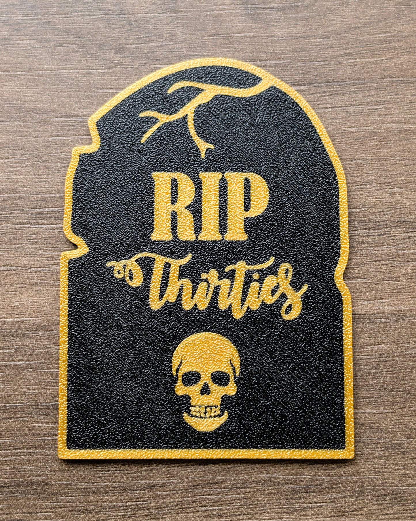 RIP Thirties Skull Cake Charm