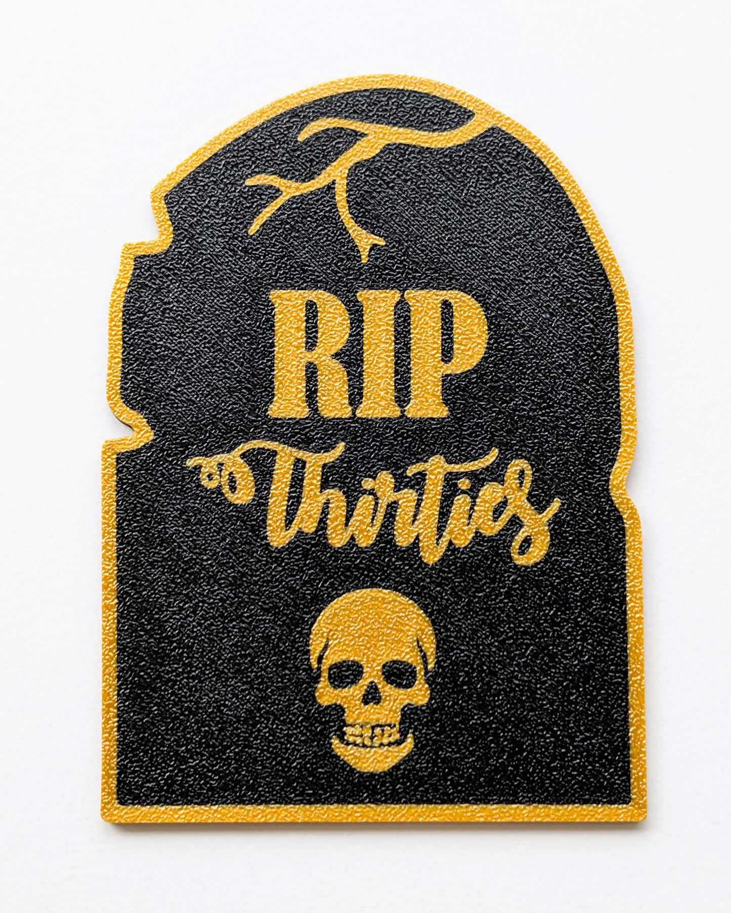 RIP Thirties Skull Cake Charm