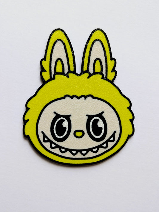 Labubu Style Cake Charm Decoration - Yellow