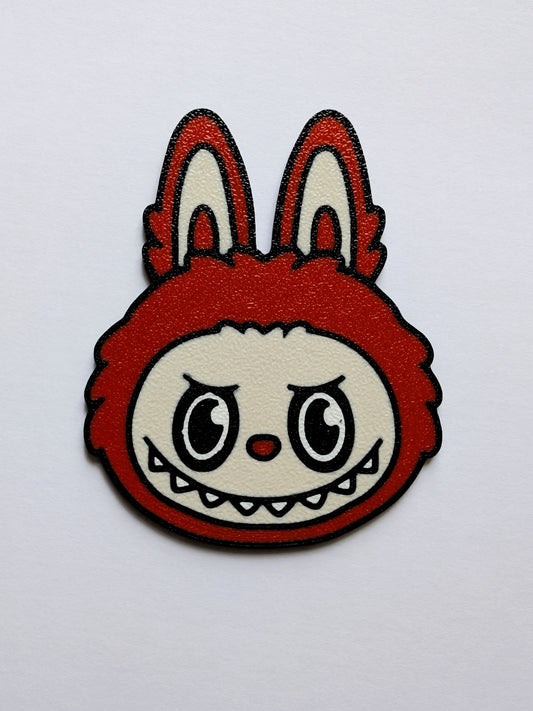 Labubu Style Cake Charm Decoration - Red