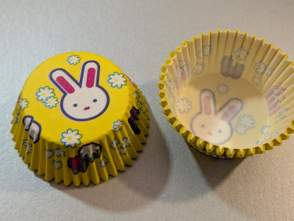 Easter Bunny Cupcake Cases  Yellow
