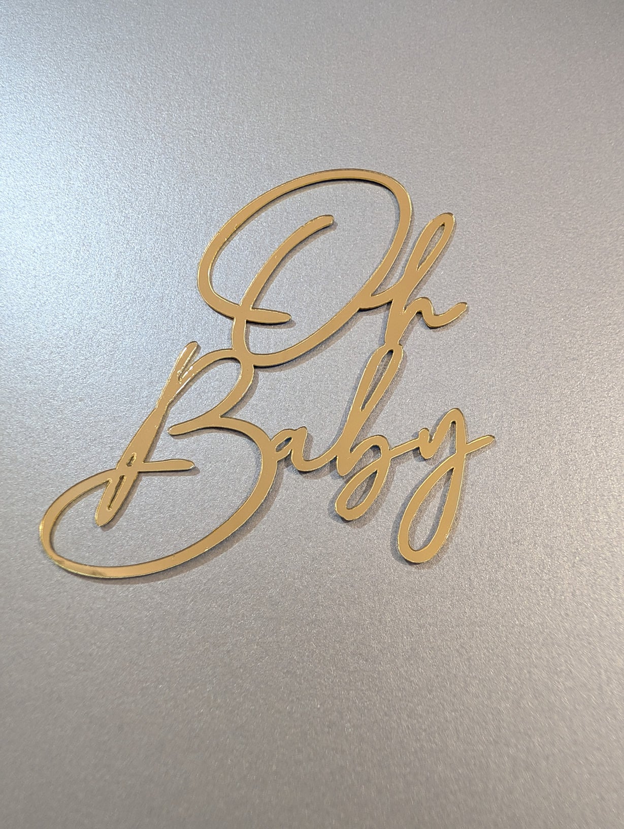 Oh Baby Charm - Gold Mirror
