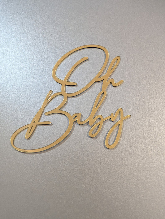 Oh Baby Charm - Gold Mirror