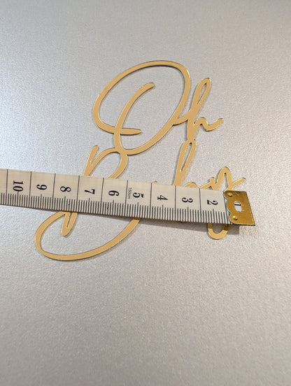Oh Baby Charm - Gold Mirror