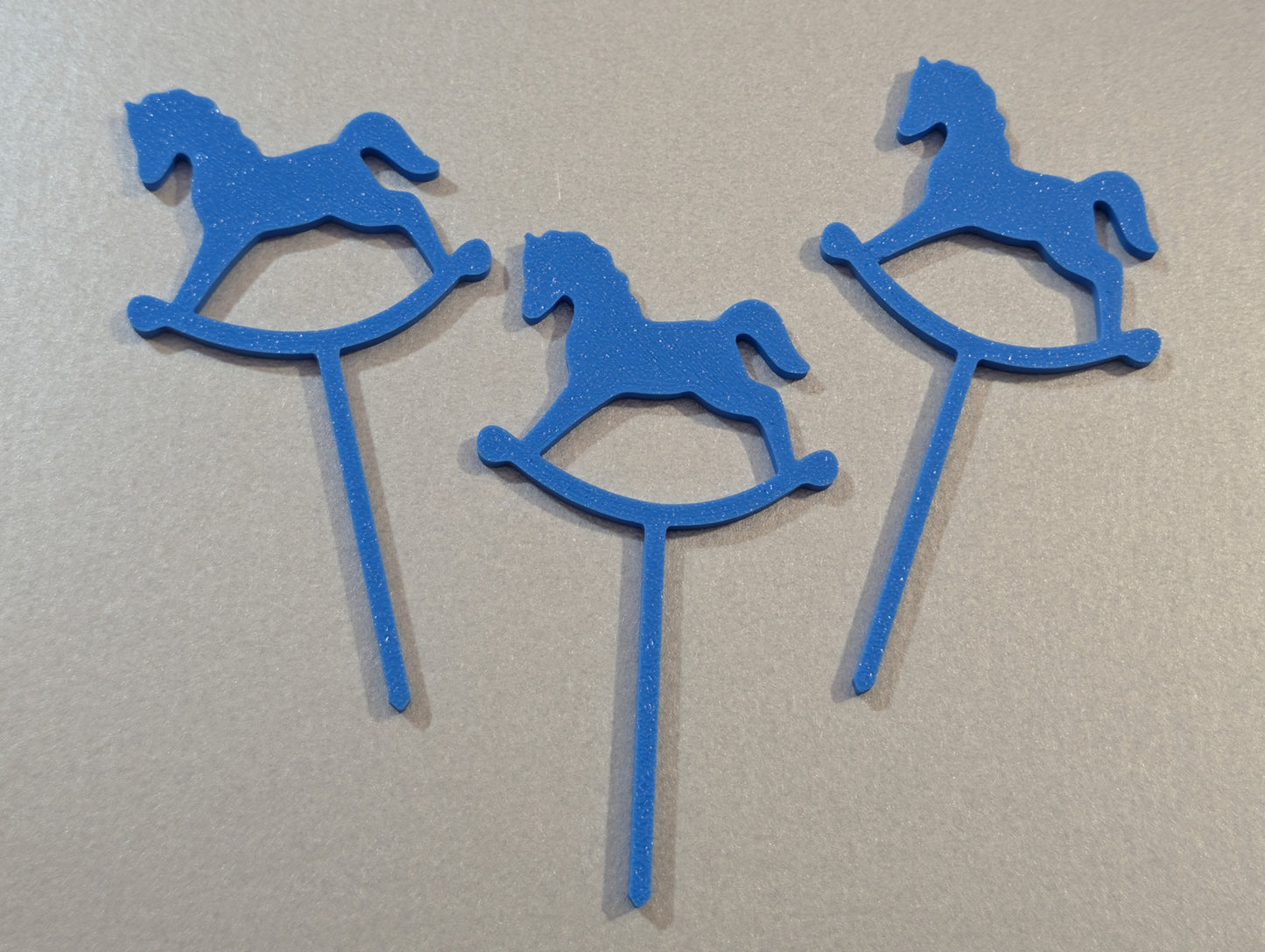 Rocking Horse Cupcake Picks - Blue