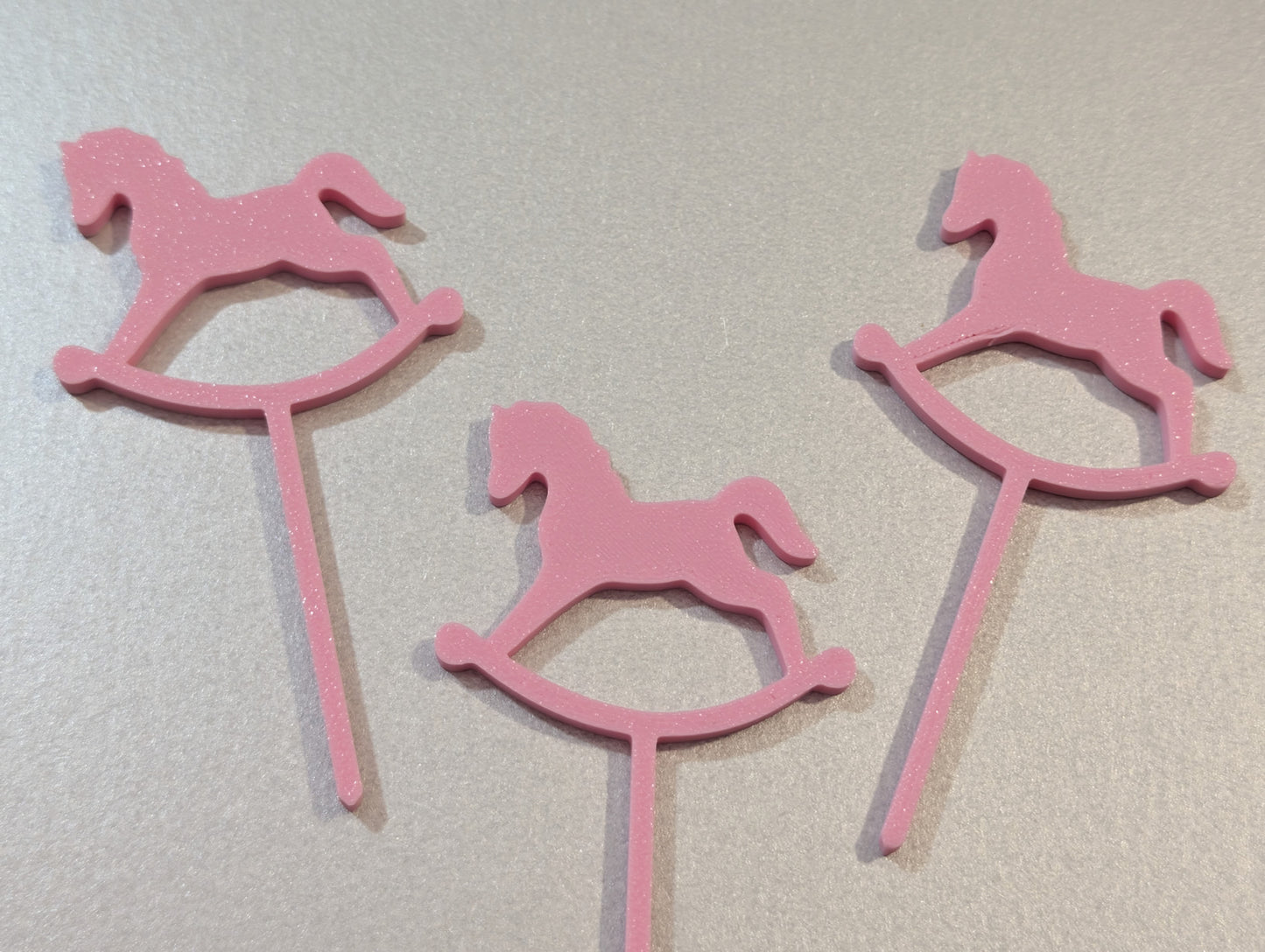 Rocking Horse Cupcake Picks - Pink