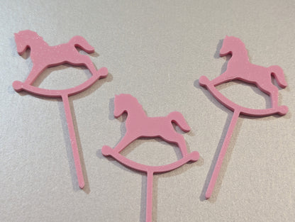 Rocking Horse Cupcake Picks - Pink