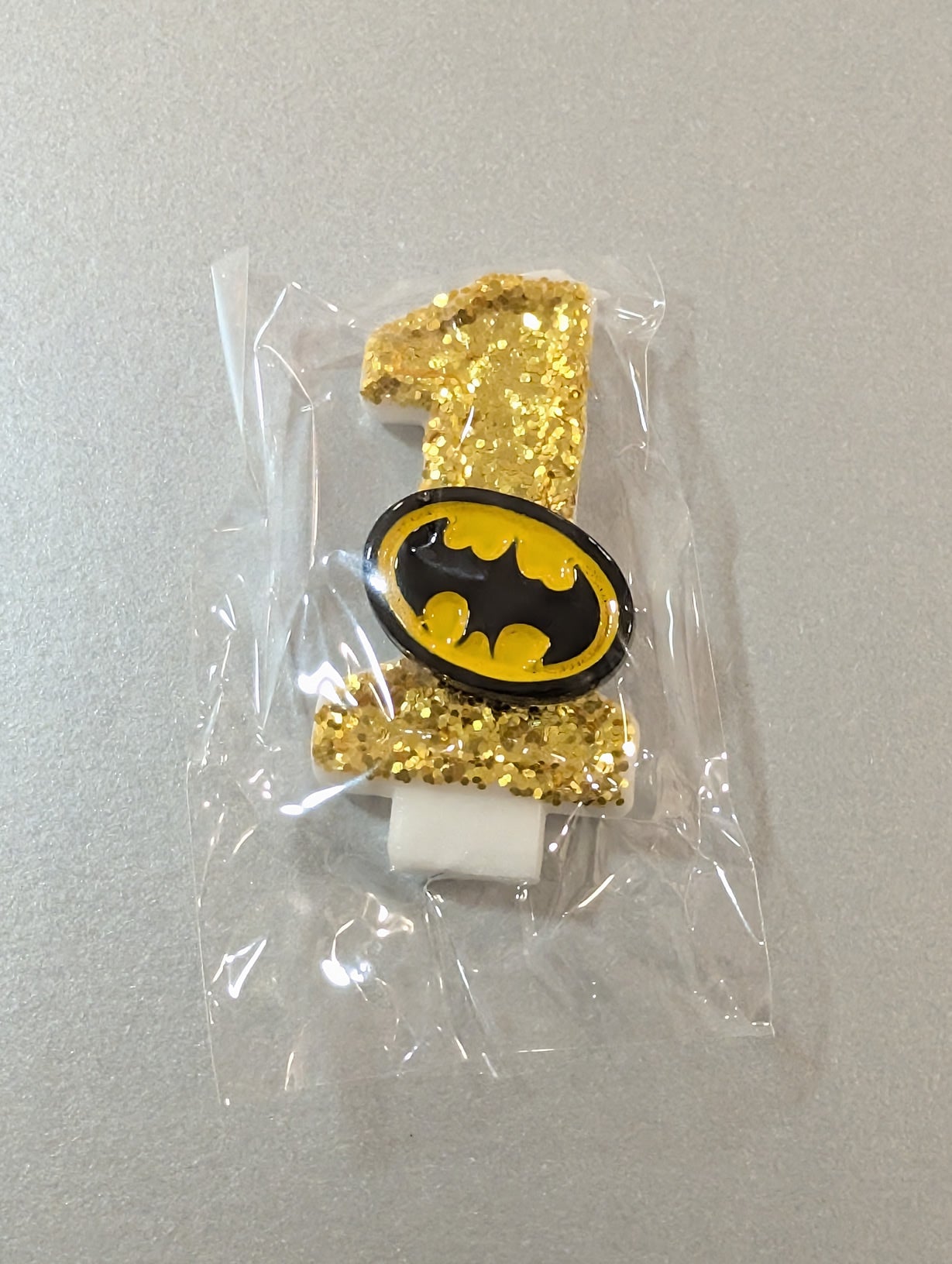 Gold Glitter Batman Candle - 1