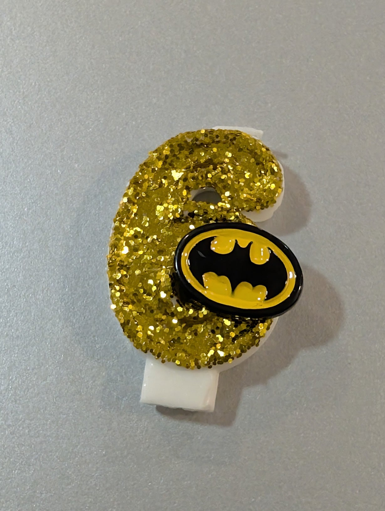 Gold Glitter Batman Candle - 6