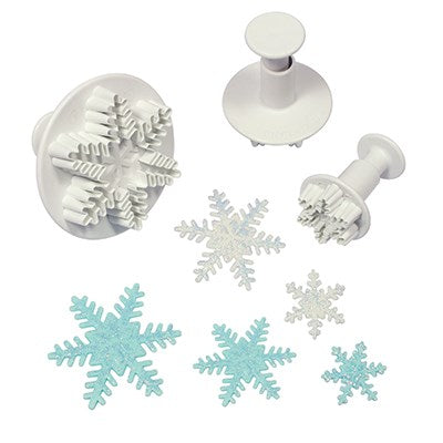PME Snowflake Plunger Cutters S/M/L 3pc
