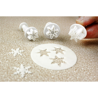 PME Mini Snowflake Plunger Cutters 3pc