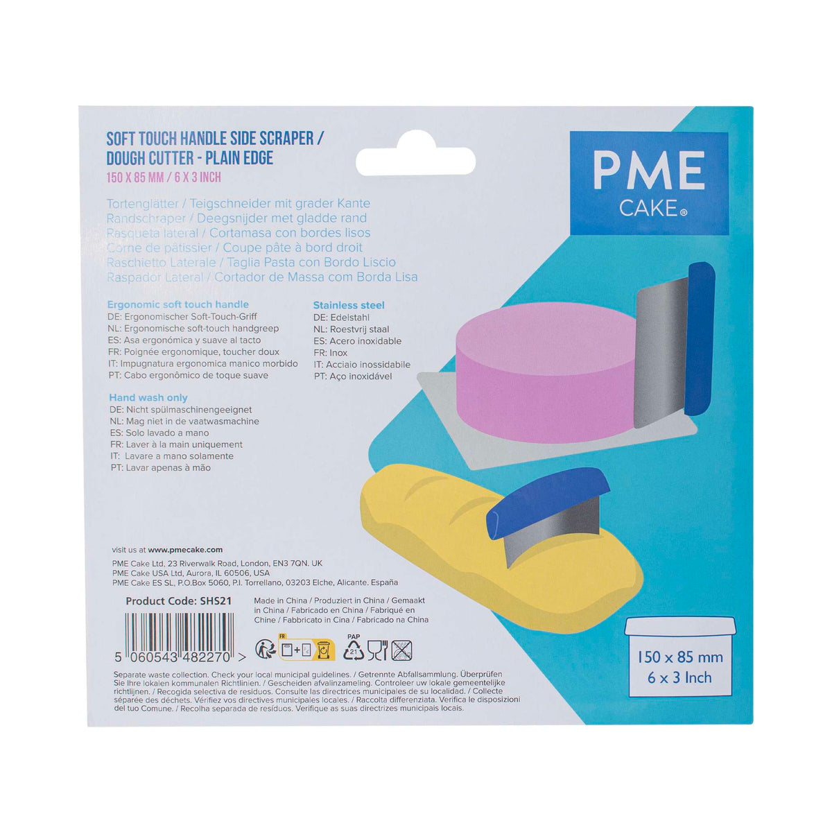 PME Soft Handle Dough Scraper 6"