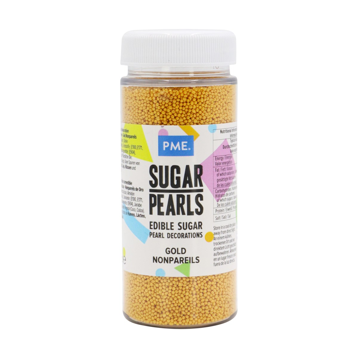 PME Sugar Non-Pareils 100g - Gold