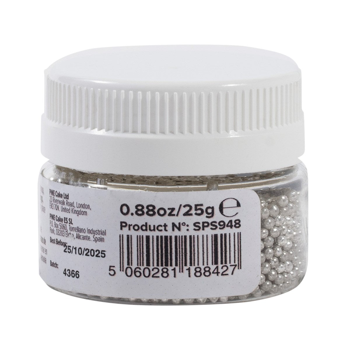 PME Silver Pearls 25g - Non-Pareils