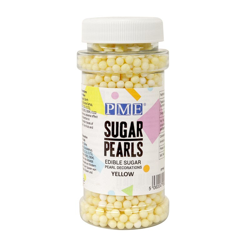 Clearance [Out Of Date] - PME Sugar Pearls 100g - Yellow