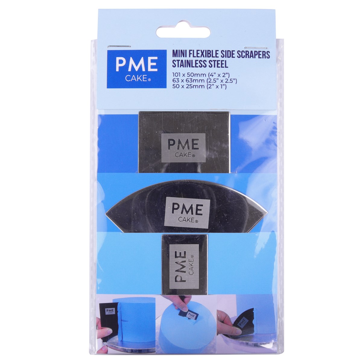 PME Flexi Mini Metal Side Scrapers 3pc