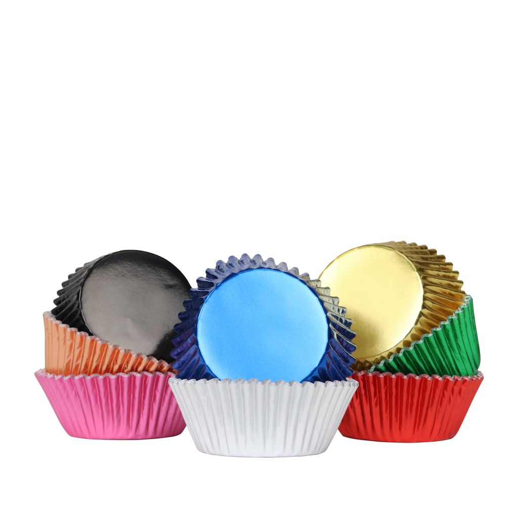 PME Cupcake Cases - Multicolour Metallic 100pc
