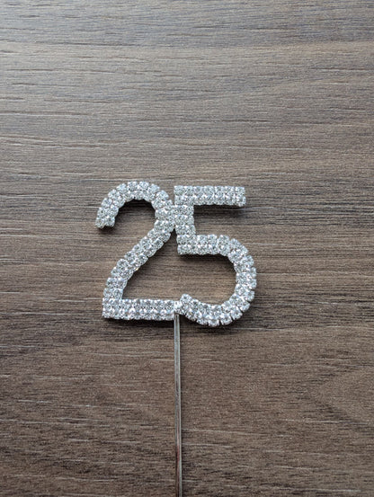 Diamante Topper Number 25