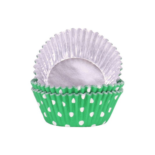 PME Cupcake Cases - Polka Dot - Green