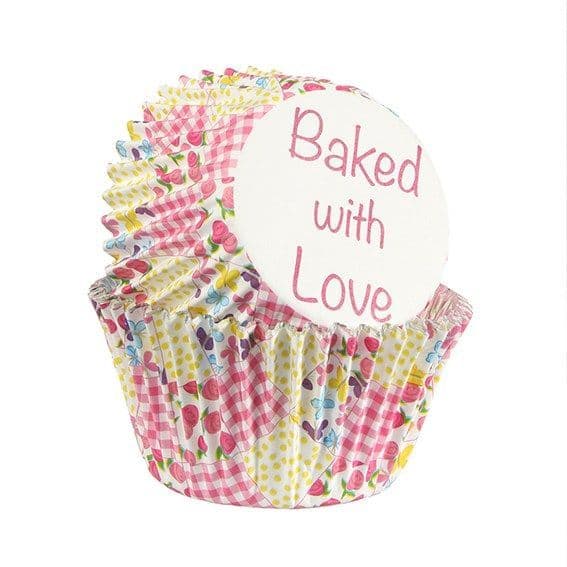 Baked With Love Cupcake Cases 25pc - Patchwork