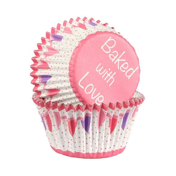 Baked With Love Cupcake Cases 25pc – Pink Bunting