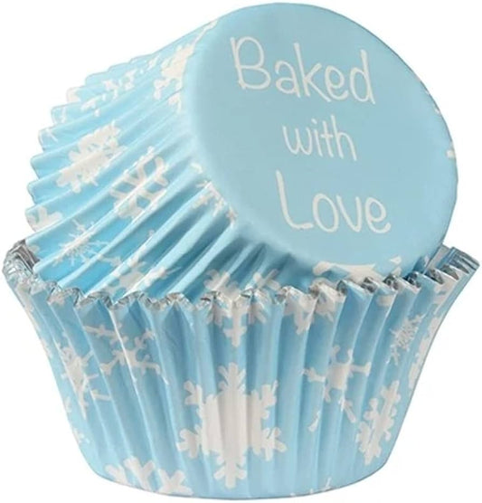 Baked With Love Cupcake Cases 25pc - Snowflakes