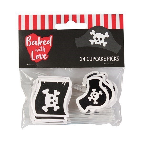 Baked With Love Pirate Cupcake Picks 24pc