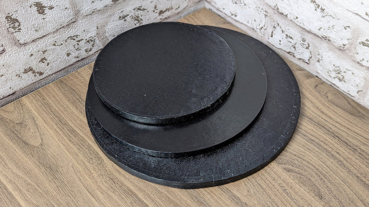 Black Round Cake Drums - 14"