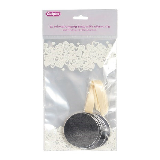 Culpitt Cupcake Gift Bag + Ribbon 12s