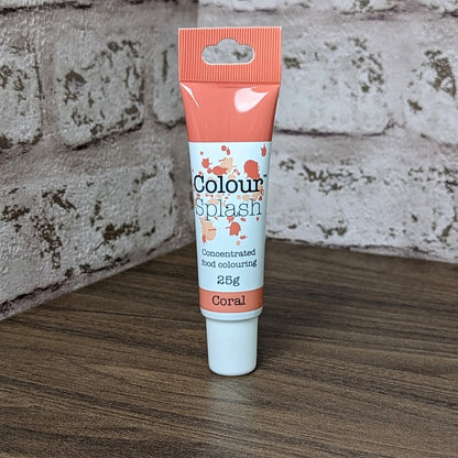 Colour Splash Colouring Gel 25g - Coral (pinkish-orange)