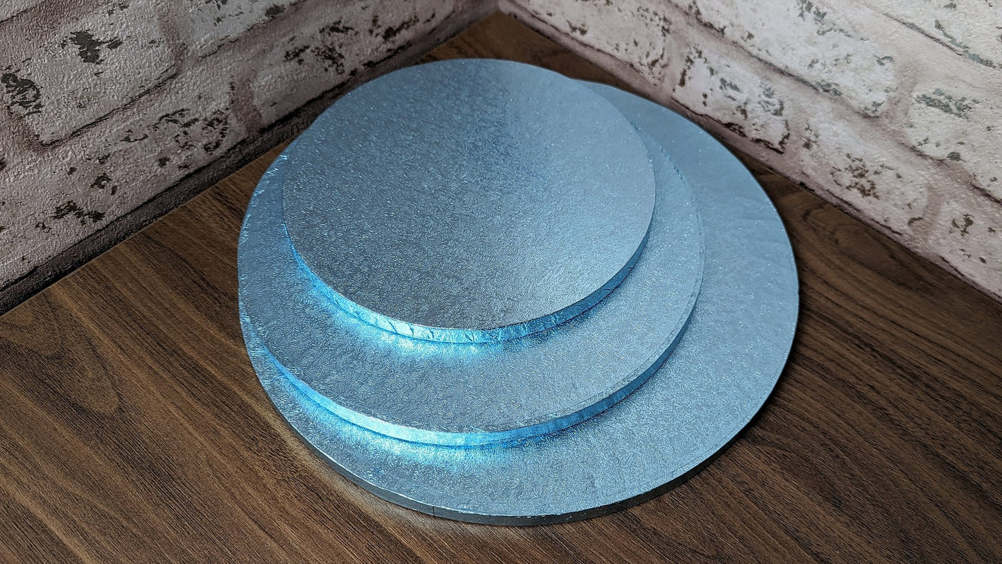 Light Blue Round Cake Drums - 8"