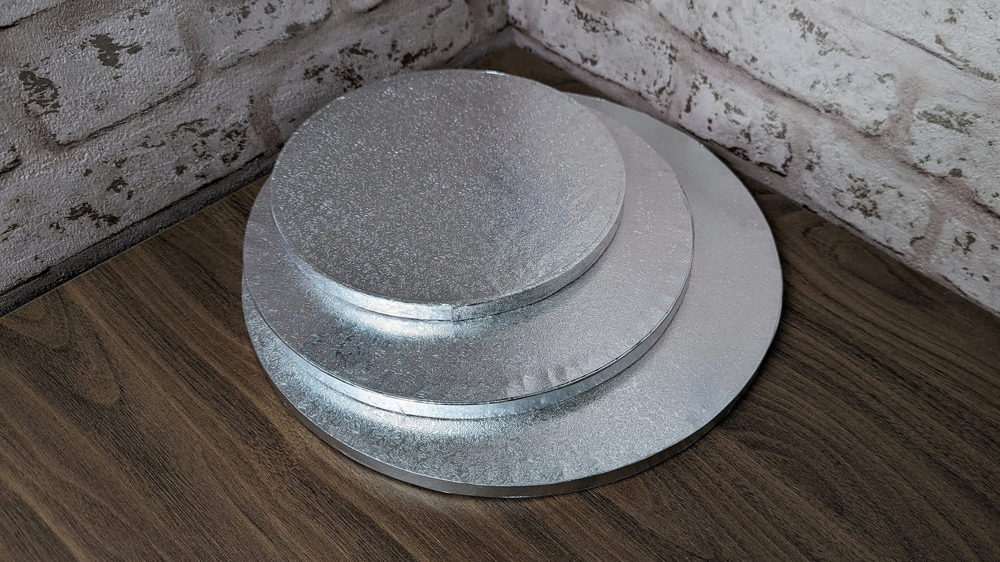 Silver Round Cake Drums - 10"