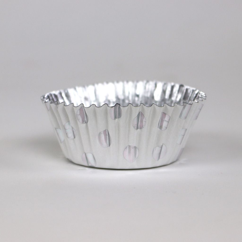 PME Cupcake Cases - Polka Dot - Silver Foil