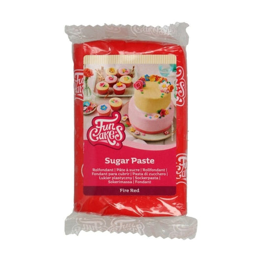 FunCakes - Sugarpaste 250g - Fire Red