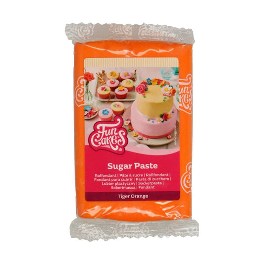 FunCakes - Sugarpaste 250g - Tiger Orange
