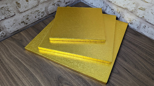 Gold Square Cake Drums - 14"