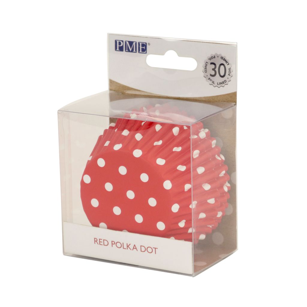 PME Cupcake Cases - Polka Dot - Red