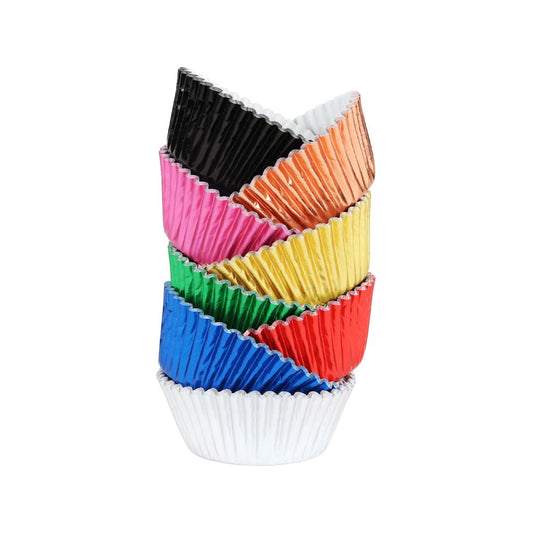 PME Cupcake Cases - Multicolour Metallic 100pc