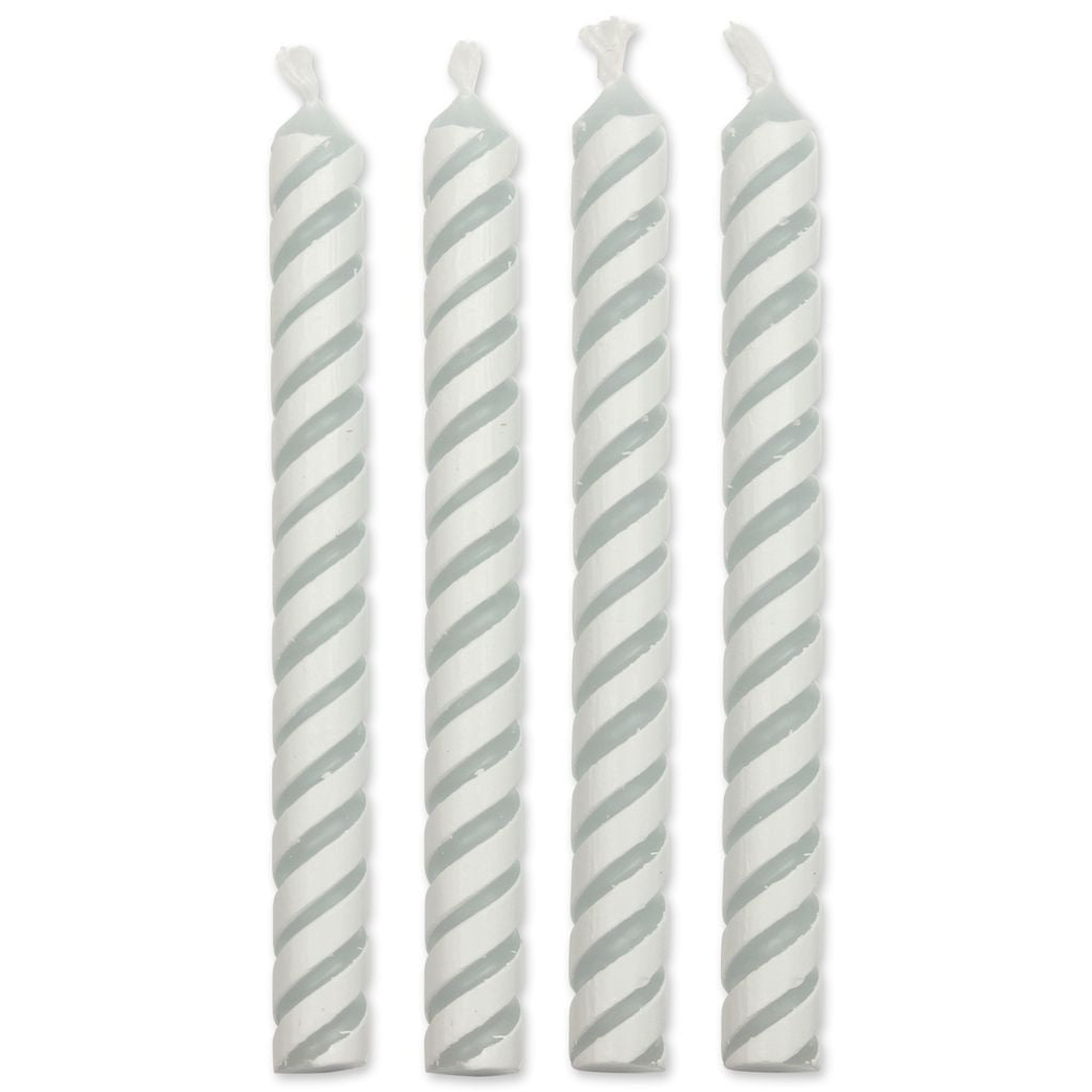 PME White Stripe Candles 24pcs