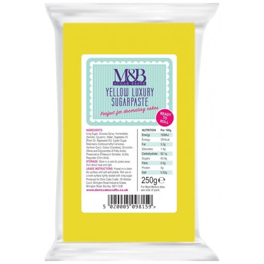 Clearance [Out Of Date] - M&B RTR Sugarpaste 250g - Yellow