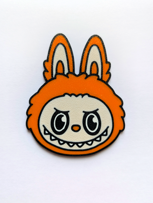 Labubu Style Cake Charm Decoration - Orange