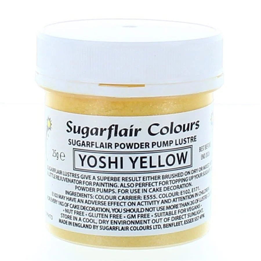 Sugarflair Lustre Pump Refill 25g - Yoshi Yellow