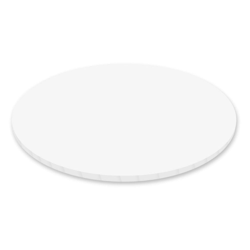 Masonite Cake Board - 8" White ROUND - MATT - THICK