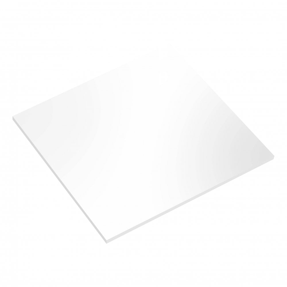 Masonite 5mm SQUARE Board - 6" WHITE - Gloss