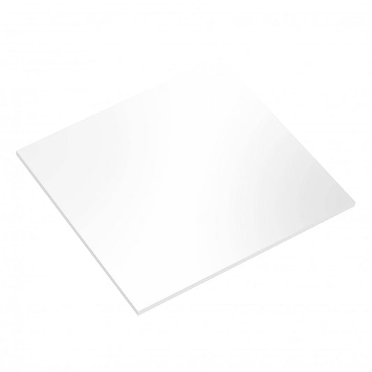 Masonite 5mm SQUARE Board - 10" WHITE - Gloss