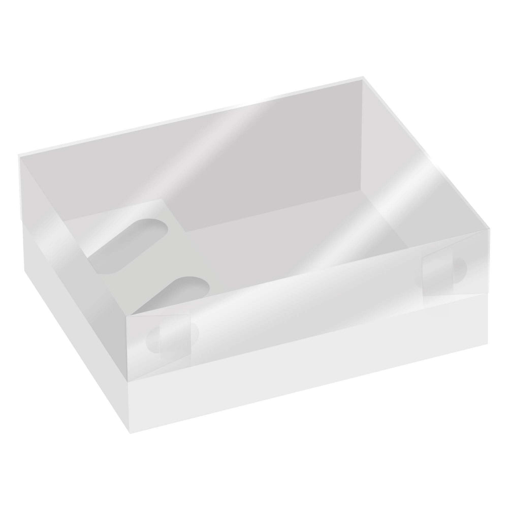 Cupcake Box Clear Lid - Holds 2 + Hamper - 1pc