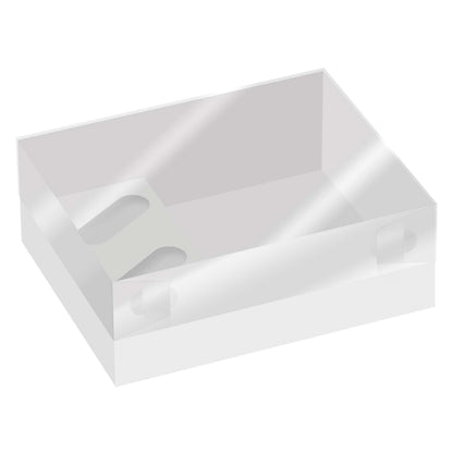 Cupcake Box Clear Lid - Holds 2 + Hamper - 1pc