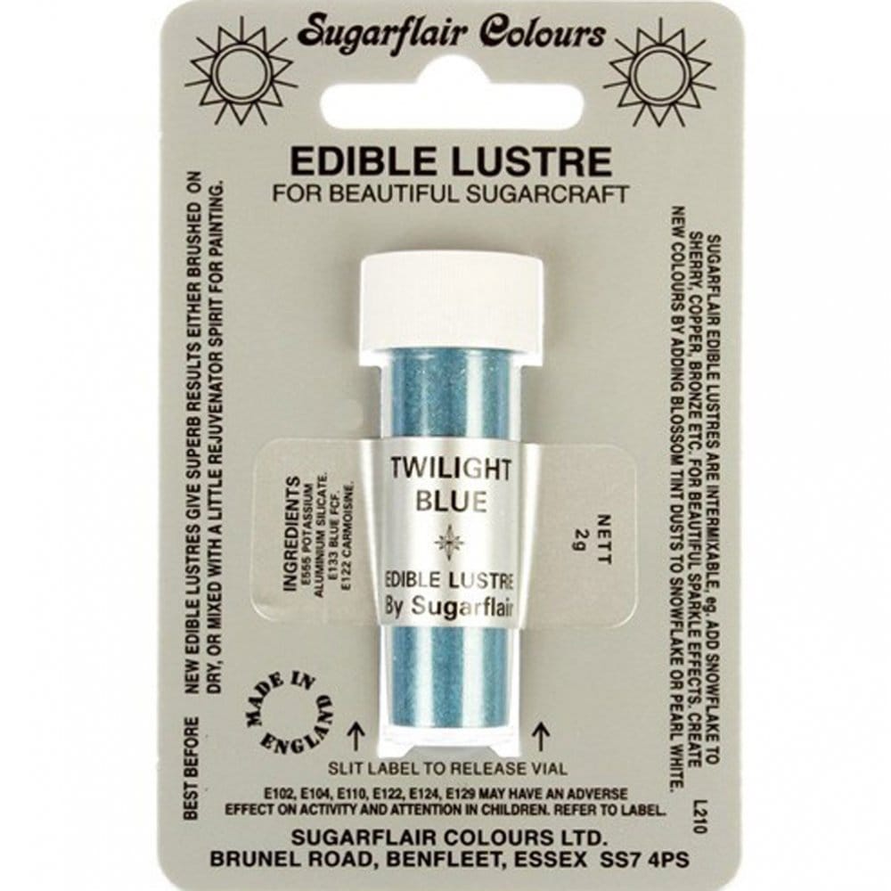 Sugarflair Edible Lustre Dust 2g - Twilight Blue